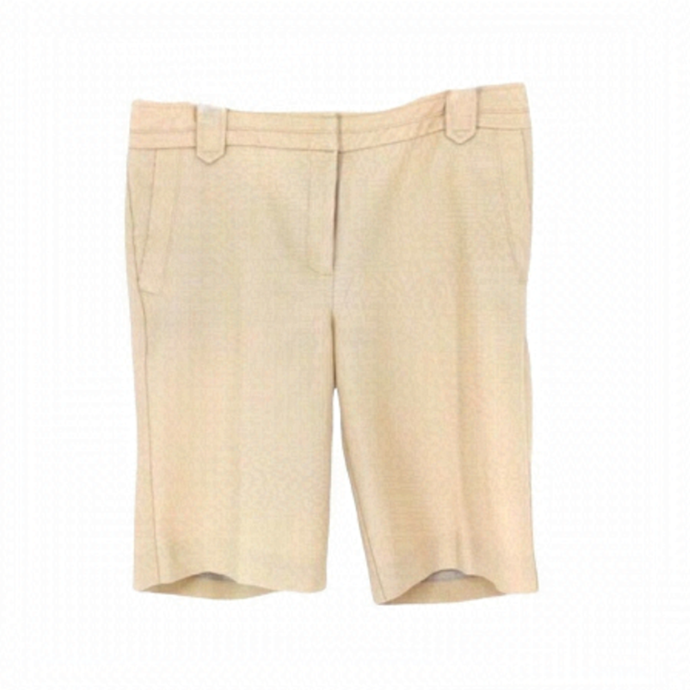 4/$45 WORTHINGTON Beige Tan Modern Fit Flat Front Shorts 6